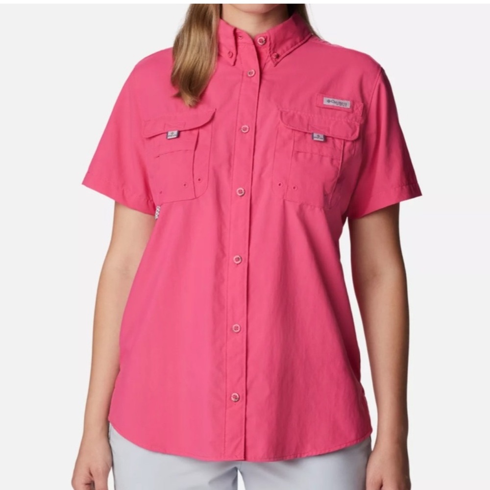 Columbia PFG Women’s Fishing Outdoor shirt UPF 50 Pink Women’s Size Large